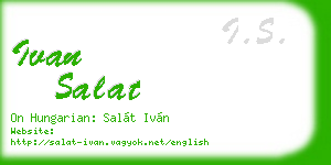ivan salat business card